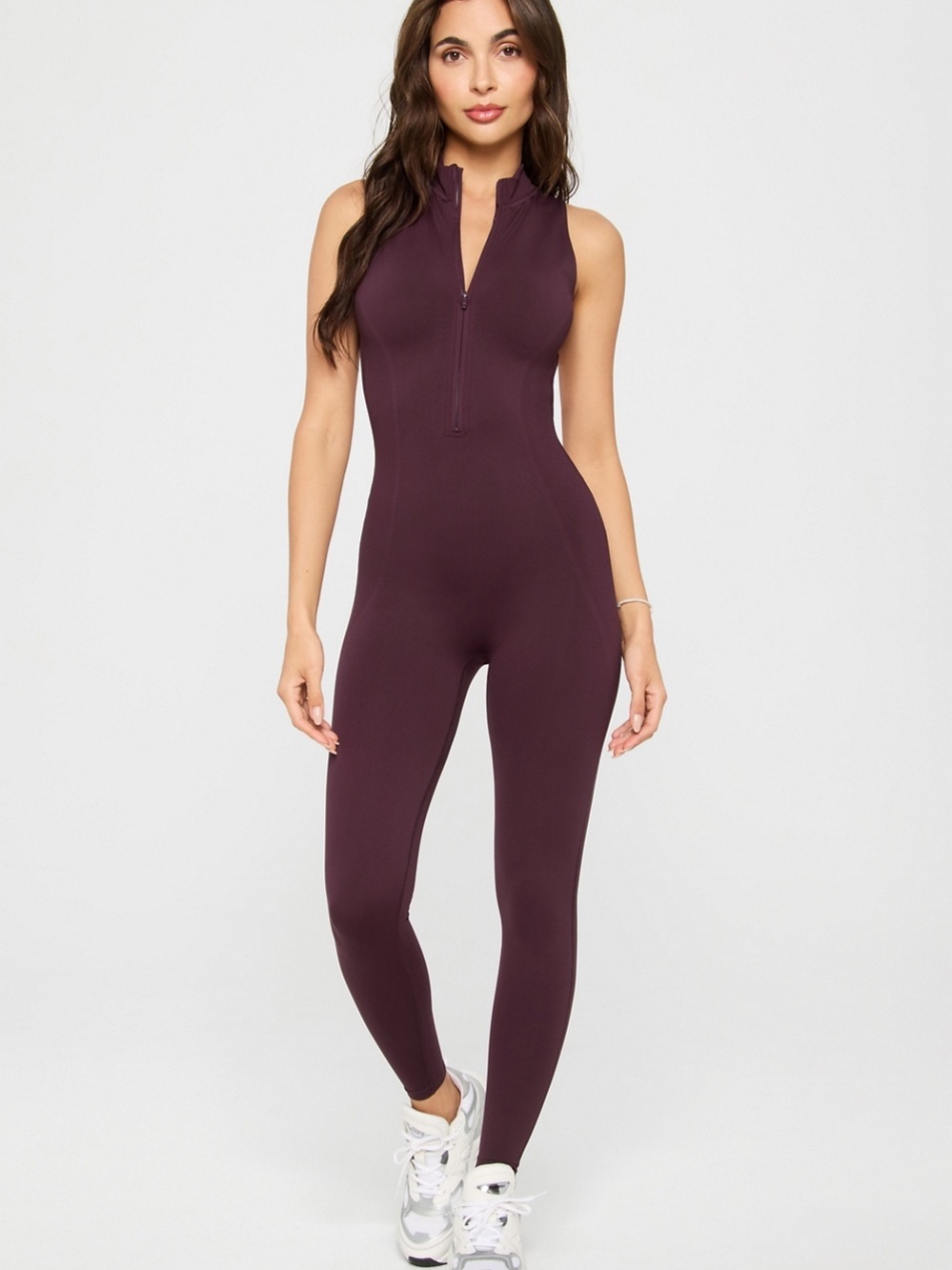 Fabletics Seamless Scrunch Zip Front Jumpsuit